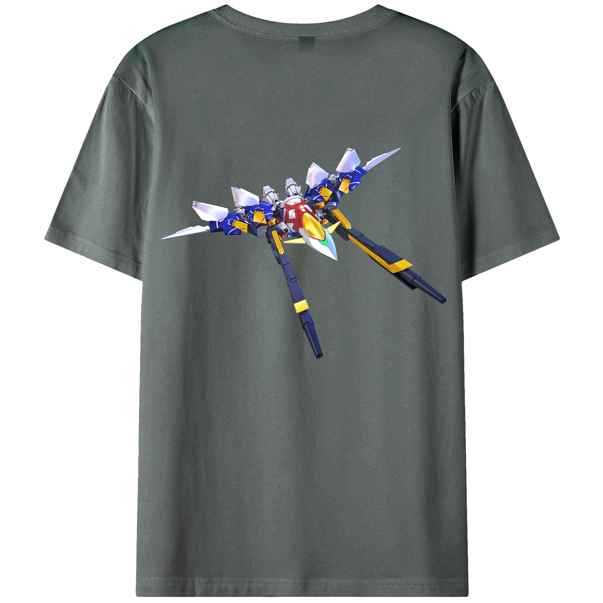 （画像用） 機動戦士ガンダム Mobile Suit Gundam 綿100％ メンズ半袖Tシャツ（バックプリント） 通気性